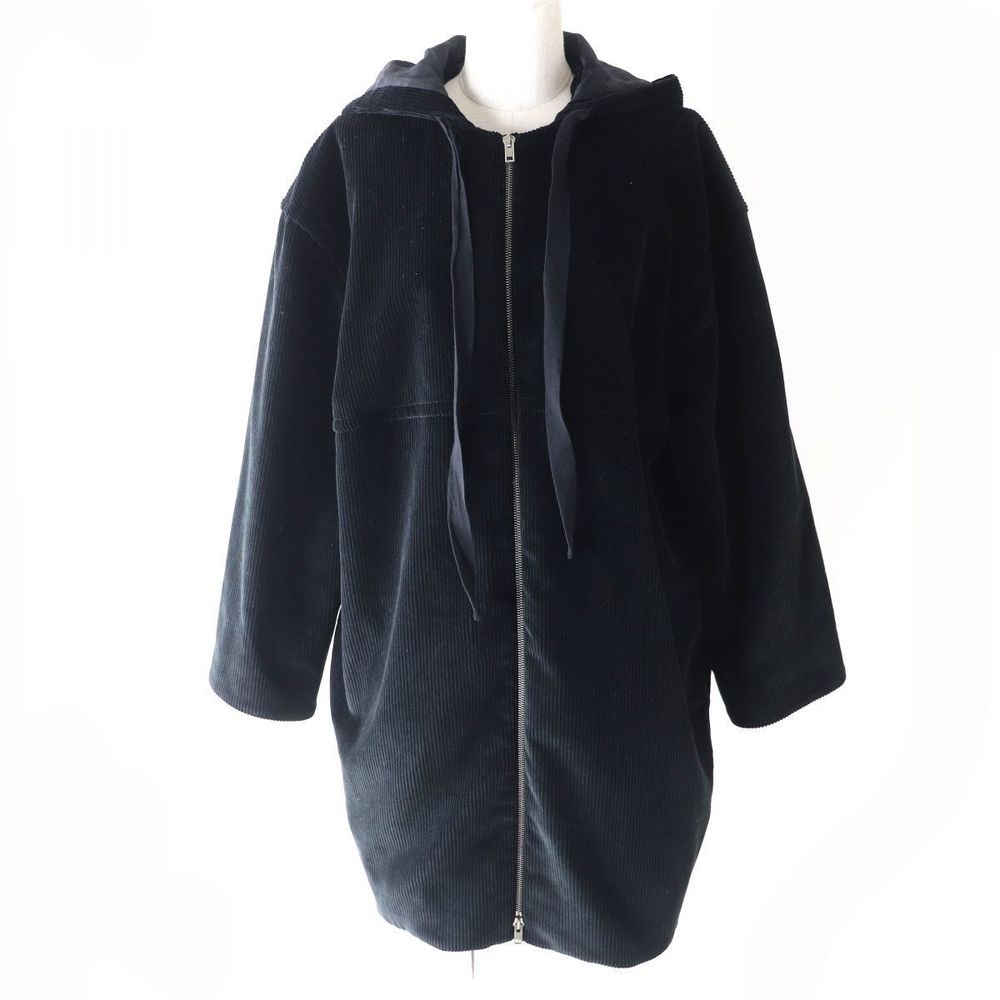 Other MARNI Women's Corduroy Hooded Long Jacket Black Cotton Outerwear
